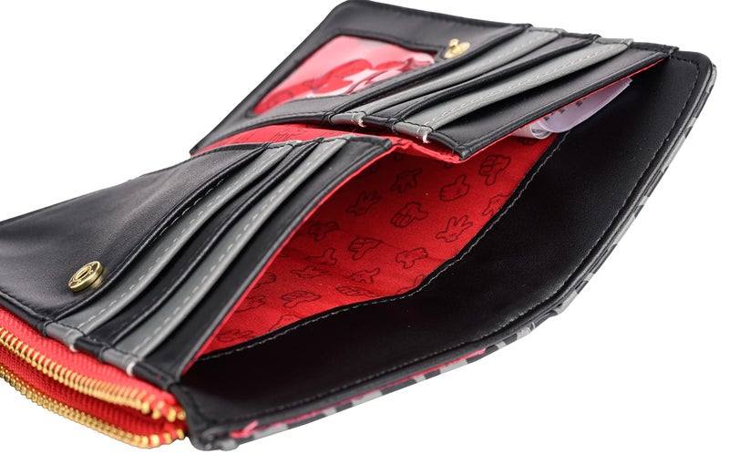 Loungefly Disney Mickey Mouse Faux Leather Wallet Womens Snap Flap Clutch - Image 4