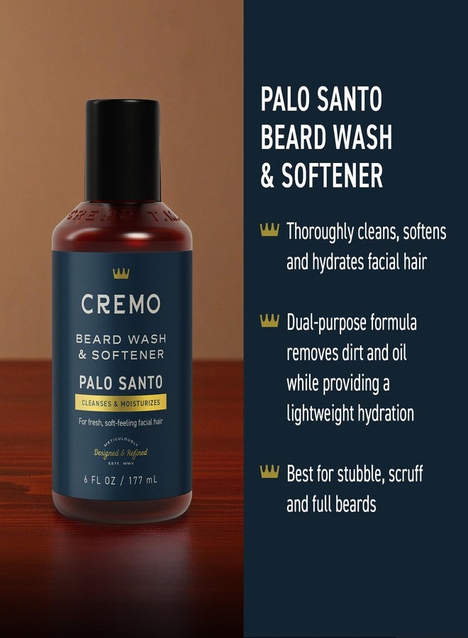 Cremo Palo Santo 2n1 Beard Wash & Softener + Deep Conditioner + Oil + Brush and Shear Set for A Full Beard Regimen - Image 2