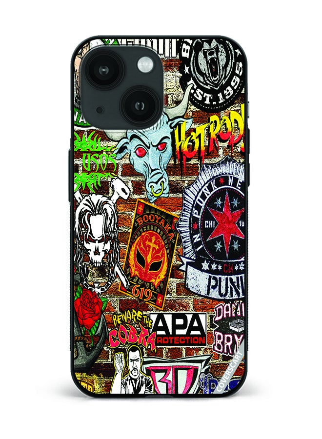 COVERSCART Protective Case Cover For Apple iPhone 15 Plus Poster Stamps Design Multicolour