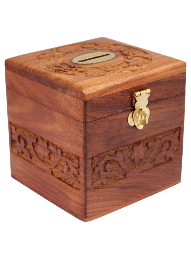 ITOS365 Handmade Wooden Piggy Bank - Money Bank - Coin Box - Money Box - Gift Items for Kids - Image 1