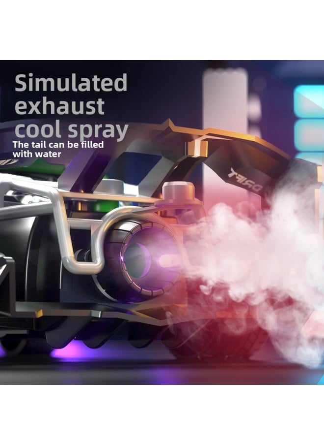 null - Product 1:18 Skeleton High-speed Skeleton Remote Control Car Boy Racing Car Four-way Charging Remote Control Car Children's Toy Wholesale-Color:Extra Large 2.4G High-speed Spray Remote Control Car-Blue-Proportion:Standard Single Power - Image 1