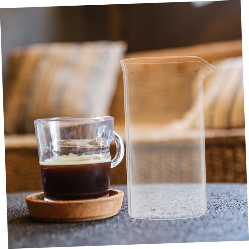Healifty Espresso Pot Replacement Glass Cup Heat Resistant Design for Coffee Tea Brewing Convenient Cleaning Glass Handle for Office Use - Image 4