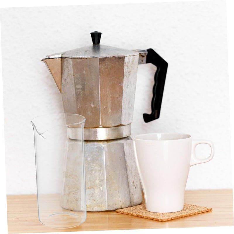 Healifty Espresso Pot Replacement Glass Cup Heat Resistant Design for Coffee Tea Brewing Convenient Cleaning Glass Handle for Office Use - Image 5