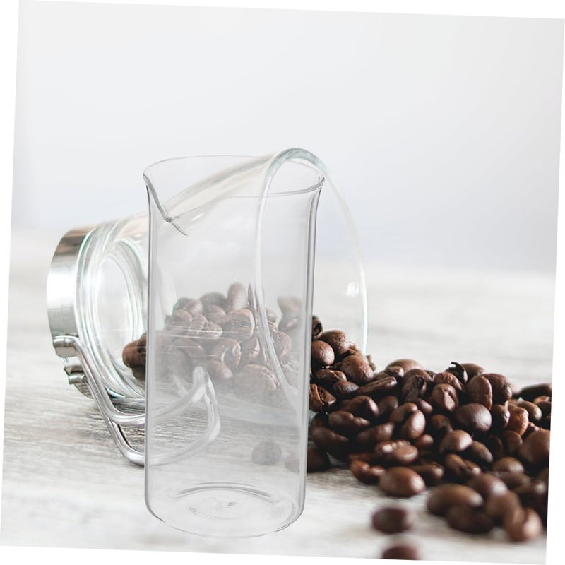 Healifty Espresso Pot Replacement Glass Cup Heat Resistant Design for Coffee Tea Brewing Convenient Cleaning Glass Handle for Office Use - Image 3