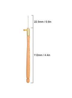 Zerodis Embroidery Crochet Hooks With 3 Needles Tambour Hook Embroidery Needle French Crochet Embroidery Beading Tool Set Embroidery Beading Needle Tools Sequin Beads(Wooden French Embroidery Needle)  - Image 2