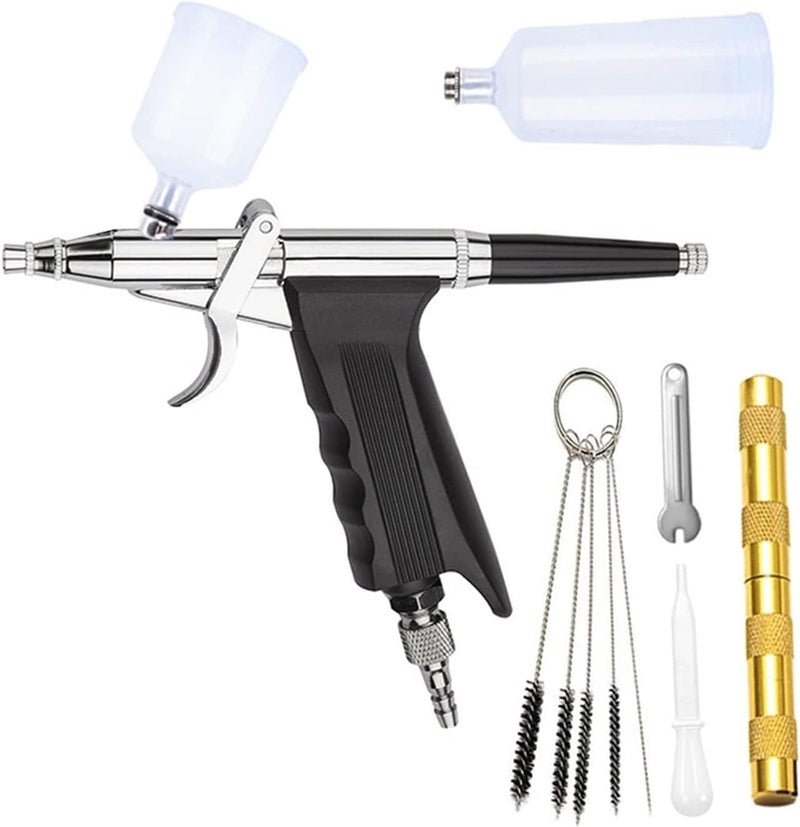 Airbrush Kit Portable Airbrush Spray Gun Airbrush Pen Kit for Makeup Beauty Care Skin Nail Art Cake Decoration for Nail Art, Makeup, Painting, and Cake Decorati(B) - Image 1