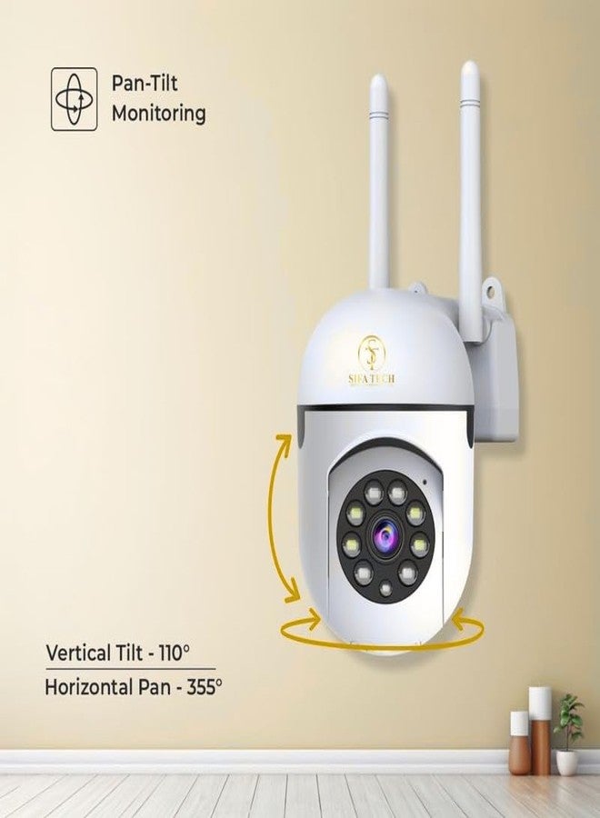 SIFA TECH SIFA 2 MP FHD WiFi Indoor Mini Fox Ptz Security Camera with Color Light Vision, 360° Ptz Rotation, Motion Tracking, Two Way Audio and Multi Users View (Mini Dome Camera) - Image 4