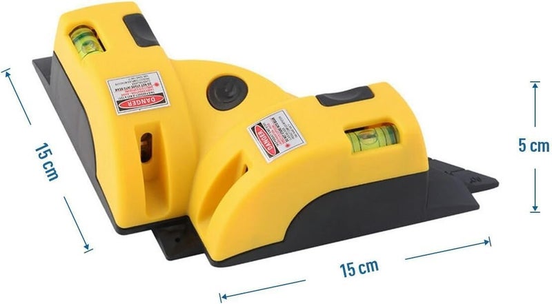Do It Yourself 90 degree Vertical Horizontal Laser Line Projection Square Level Laser HF-DC01 Square Right Angle 90 Degree Vertical Horizontal Line Projection Levels Measurement (Multi, 1 Pc) - Image 3