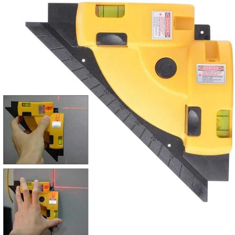 Do It Yourself 90 degree Vertical Horizontal Laser Line Projection Square Level Laser HF-DC01 Square Right Angle 90 Degree Vertical Horizontal Line Projection Levels Measurement (Multi, 1 Pc) - Image 5