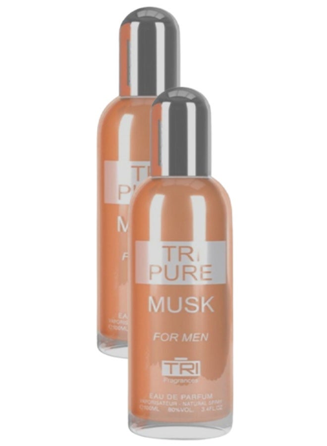 تي أر آي 2 قطع عطر المسك النقي للرجال 100 مل - Image 1