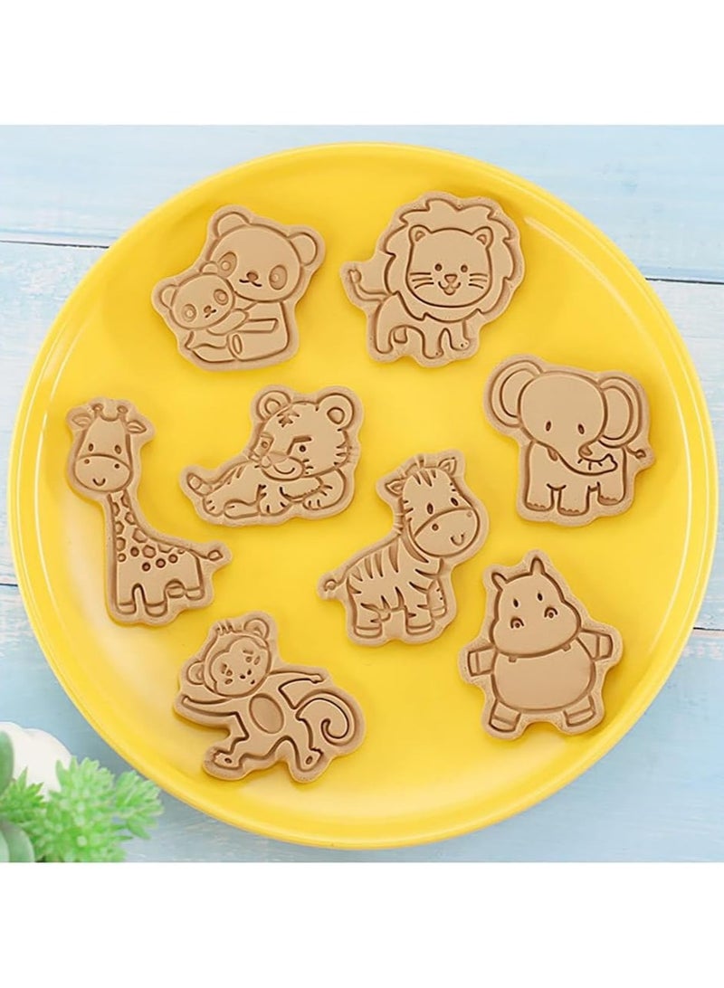 general 8 Piece Animal Cookie Cutter Set with Plunger Stamp - Fun baking moulds for kids and adults - Create cute animal shaped treats - Durable and easy to use kitchen tool - Image 3