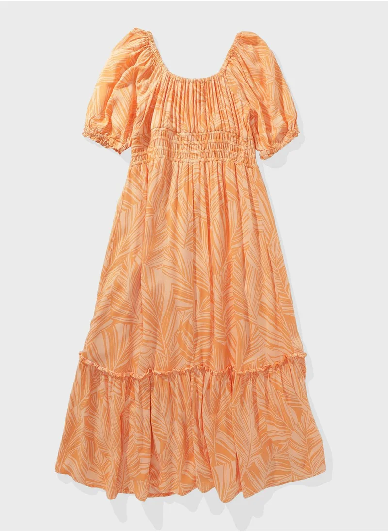 Aerie Scoop Neck Ruched Dress