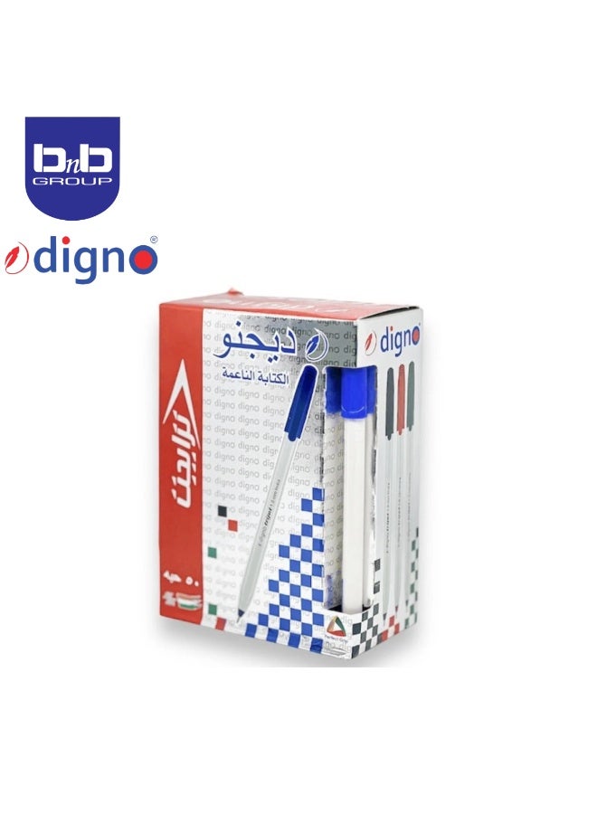 Digno Trijet 50-piece blue pen set | Student ballpoint pen set | Office pens | Ballpoint pens for writing. - Image 2