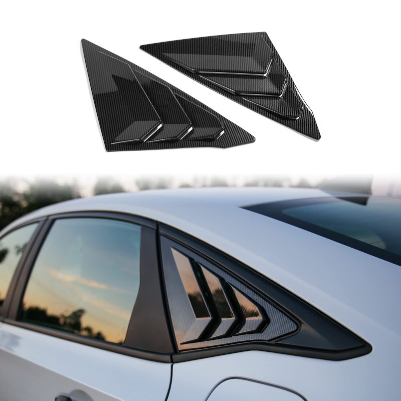 CKE for 11th Gen Civic Sedan Compatible with Honda Civic 2026 2025 2024 2023 2022 Accessories Car Exterior Rear Side Window Louvers Air Vent Scoop Shades Cover Blinds -Carbon Fiber Style - Image 1