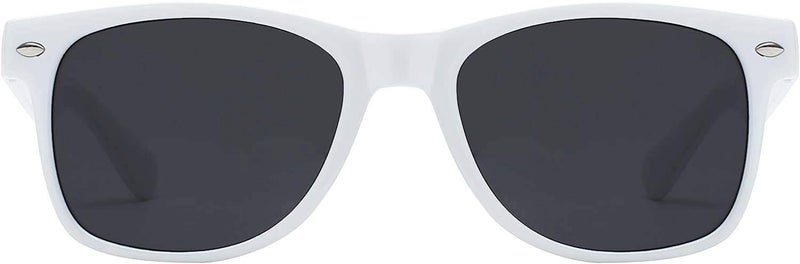 OWL Classic Vintage Sunglasses 80s Style with Clear Lens, Smoke Lens Nerdy Colorful Frames - Image 2