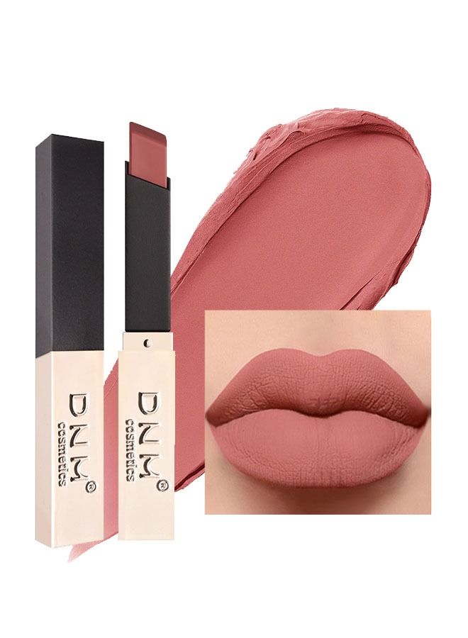 DNM Silky Velvet Matte Lipstick Permanent Long Lasting 24 Hours Color Stay Maroon Lipstick Waterproof matte(cool blush nude matte #07) - Image 1