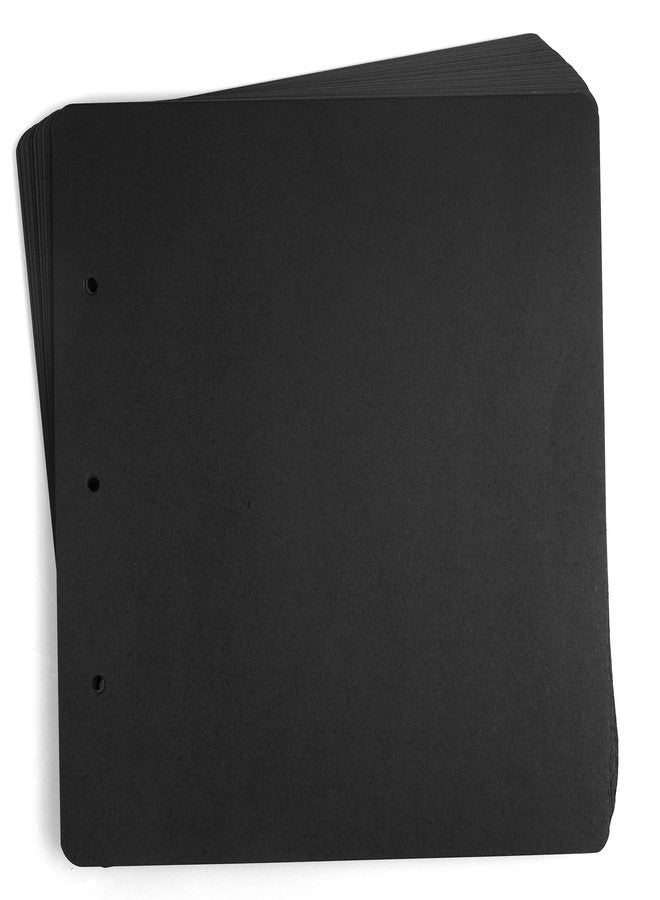CenterZ 10 Sheets Double Sided Refill Pages - 9.84 x 10.24 inch, Thick Additional Craft Paper Cardboard for 10x10 inch Three-Ring Loose-leaf Binder Heart-Shaped Photo Album and DIY Scrapbook (Black) - Image 1