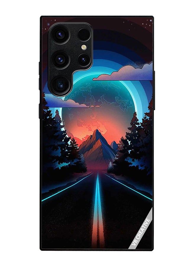 Protective Case Cover For Samsung Galaxy S25 Ultra Road To Paradise Design Multicolour