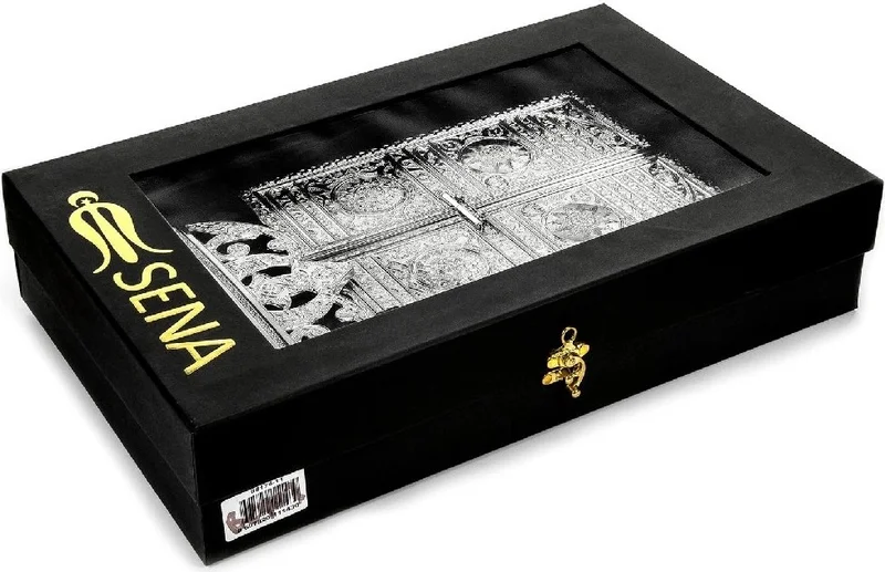 ايهفان Ikhwan Kaaba Door Patterned Silver Color Quran Box with Quran Gift