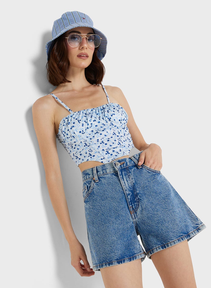 Ginger Floral Print Corrset Style Top - Image 1