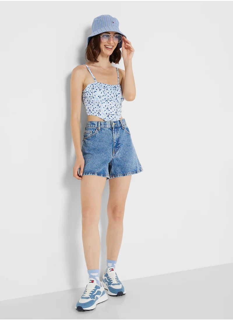 جينجر Floral Print Corrset Style Top