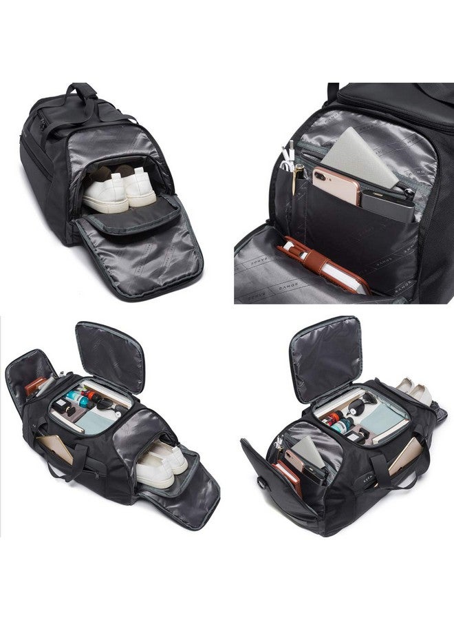 BANGE Polyester 30 Cms Travel Duffel Backpack (Bg-7088-Bl, Black) - Image 4