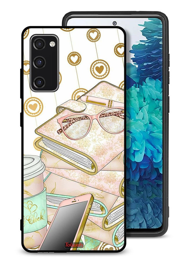Tolwak Samsung Galaxy S20 FE Protective Case Cover Glasses On Books - Image 1