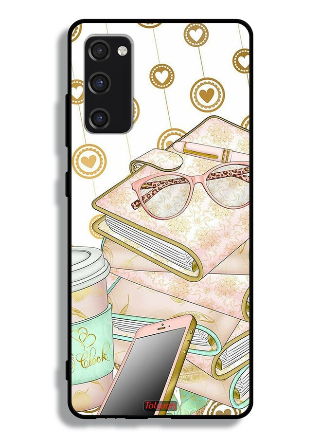 Tolwak Samsung Galaxy S20 FE Protective Case Cover Glasses On Books - Image 2