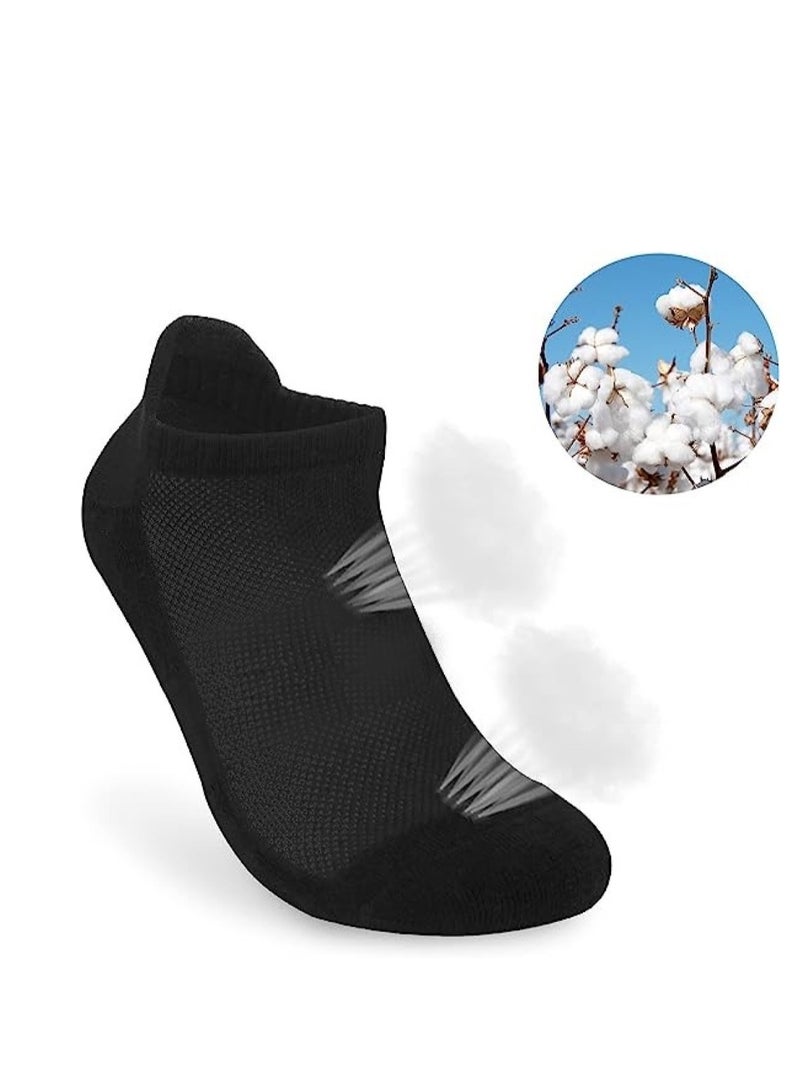 RATSAW Men's Athletic Running Socks 3-Pack Anti-Blister Cushioned Breathable Cotton for Sports and Gym Low Cut Lightweight Comfort  - Image 3