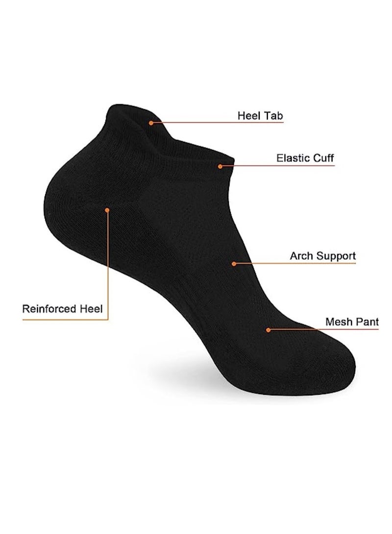 RATSAW Men's Athletic Running Socks 3-Pack Anti-Blister Cushioned Breathable Cotton for Sports and Gym Low Cut Lightweight Comfort  - Image 5