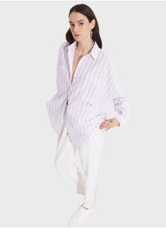JUNE Striped Button Down Shirt  - Image 5