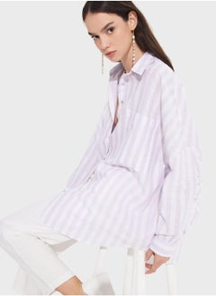 JUNE Striped Button Down Shirt  - Image 4
