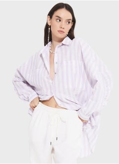 JUNE Striped Button Down Shirt  - Image 3