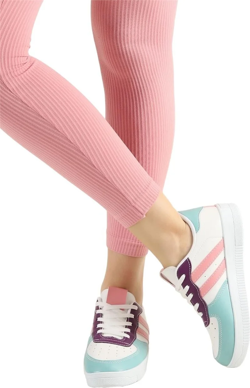 Liger Lace-Up Casual Sports Sneaker Shoes White Green