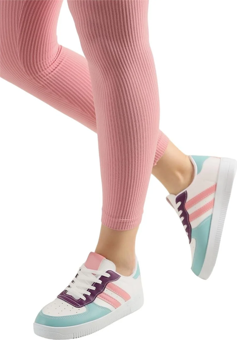 Liger Lace-Up Casual Sports Sneaker Shoes White Green