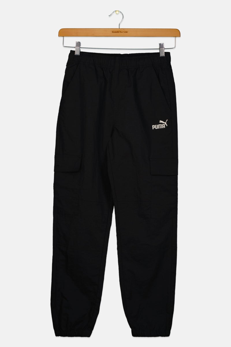 PUMA سروال رياضي خارجي مزخرف للأطفال الأولاد، أسود - Image 2