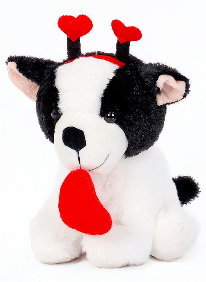 Cuddles Cute Puppy Stuffed Animal with Heart, 10″ White Soft Stuffed Puppy Plush Toy, Cuddles Valentines Day Gifts for Him And Her, Gifts For Girlfriend Boyfriend - Image 1