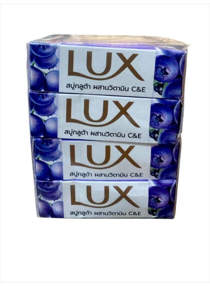 لوكس صابون الجمال من لوكس بالجلوتاثيون وفيتامين C و E، عبوة من 4 قطع - لبشرة مشرقة ومتوهجة