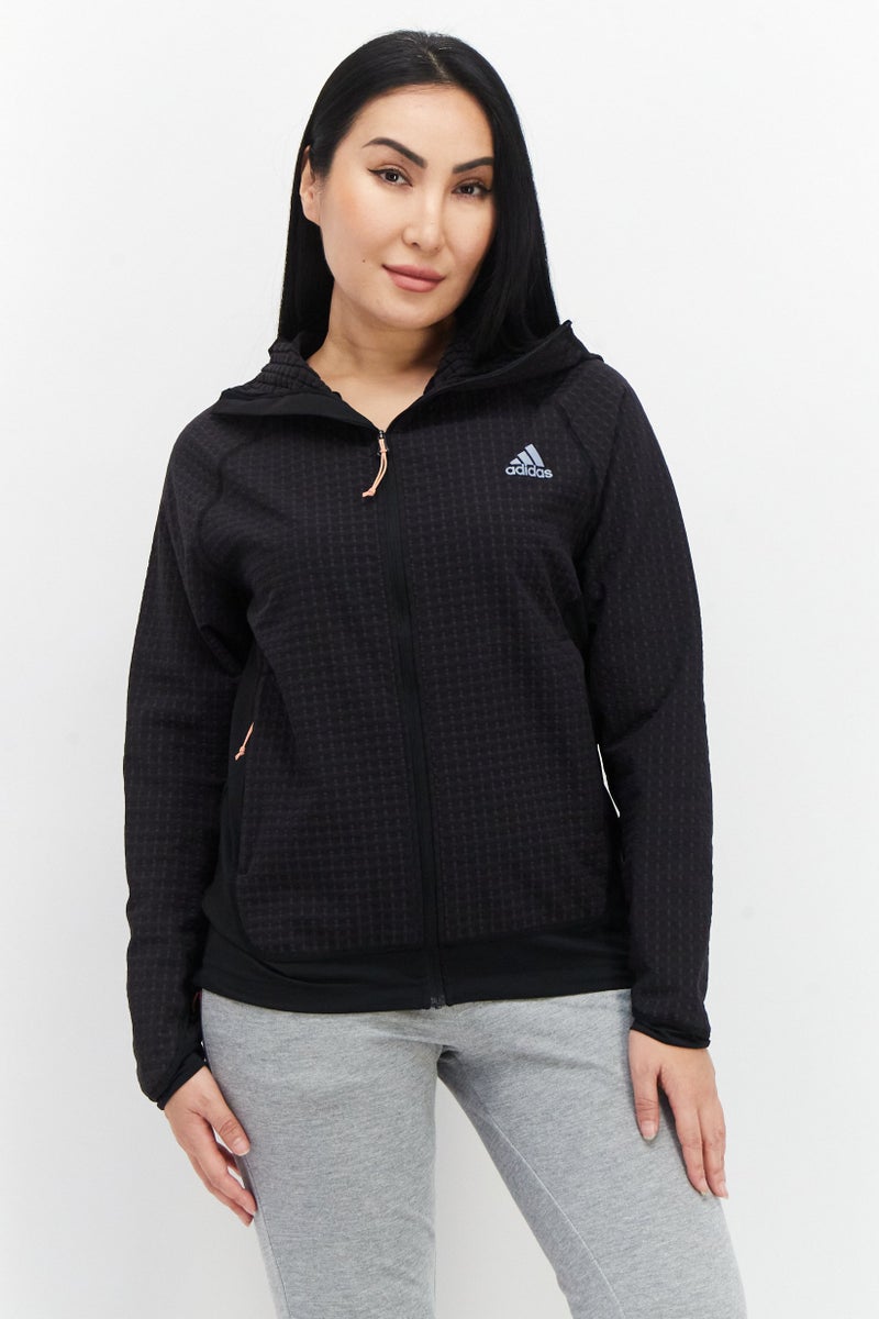 Adidas Women Sportswear Fit Training Hooded Sweatshirt, Black - Image 1