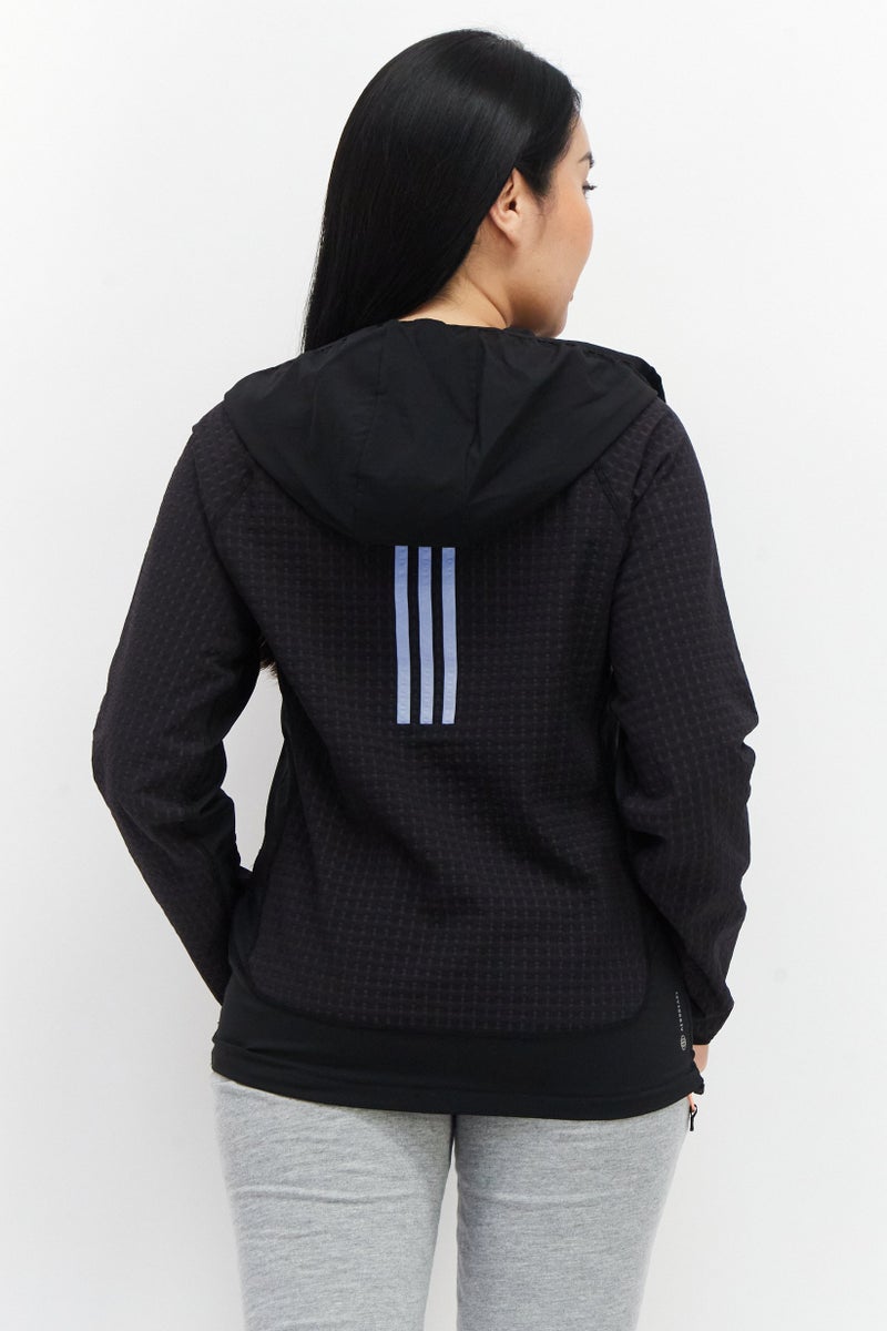 Adidas Women Sportswear Fit Training Hooded Sweatshirt, Black - Image 4