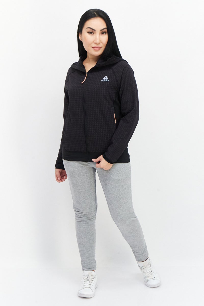 Adidas Women Sportswear Fit Training Hooded Sweatshirt, Black - Image 3