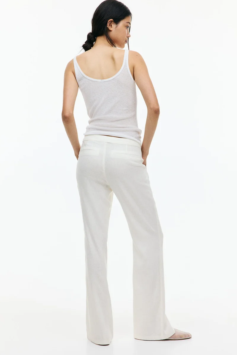اتش اند ام Linen-blend tailored trousers