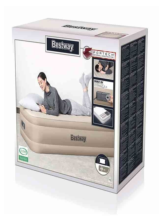 BESTWAY Fortech Airbed Twin Built-in AC pump 191cm x 97cm x 46cm  26-69048
