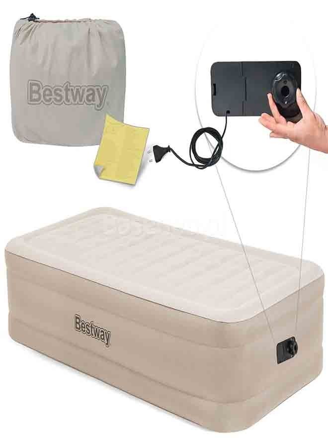 BESTWAY Fortech Airbed Twin Built-in AC pump 191cm x 97cm x 46cm  26-69048