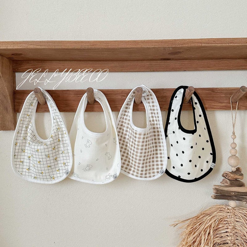 Cotton Baby Bib U-Shape Drool Bib - Image 3