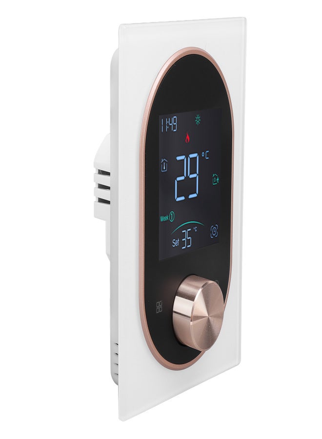 Smart Color Thermostat LCD Programmable Knob Control Touchscreen Electric Heater Thermostat with APP for Home Hotel Office AC 95V to 240V White Normal Model - Image 3