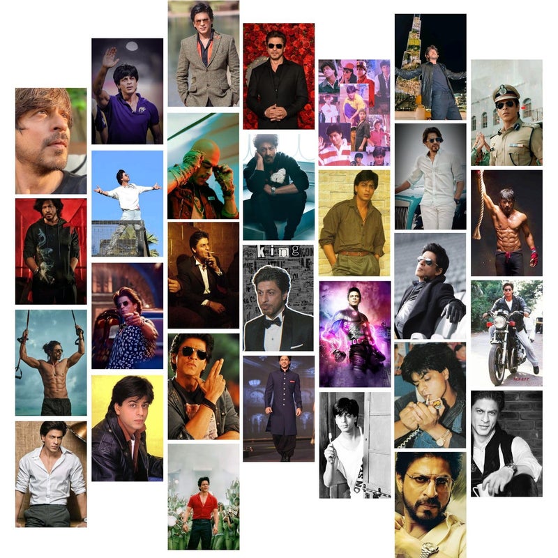 Kitty Cat Shah Rukh Khan Photo Aesthetic Wall Collage Kit 30 Unique Poster Set Free Tape 4x6in Each Posters Dorm Hostel Essential Aesthetic Room Decor Shah Rukh Khan