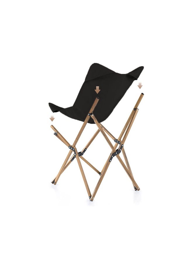 Naturehike Mw01 Outdoor Folding Chair | Ultralight Portable Camp Chair | Durable Aluminum Frame, Robust Oxford 600D Fabric, Compact Design | Black - Image 3