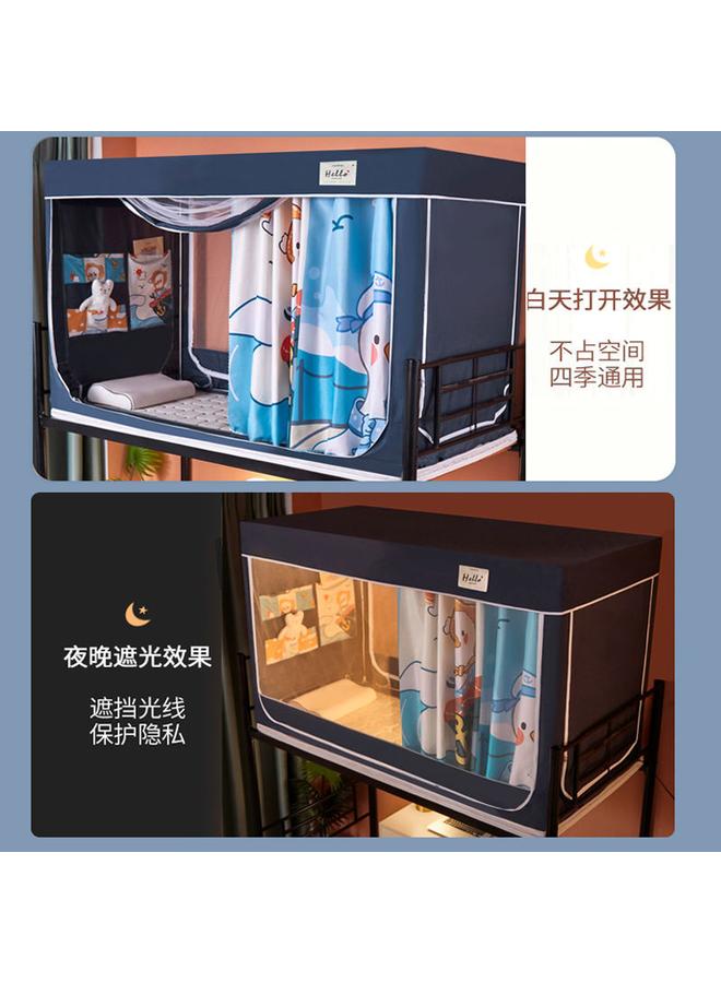 Bluejw College Students' Dormitory Bed Curtain Mosquito Net Integrated Dormitory Single Lower Bed Upper Bed Shading Tent Bed Curtain - Image 3