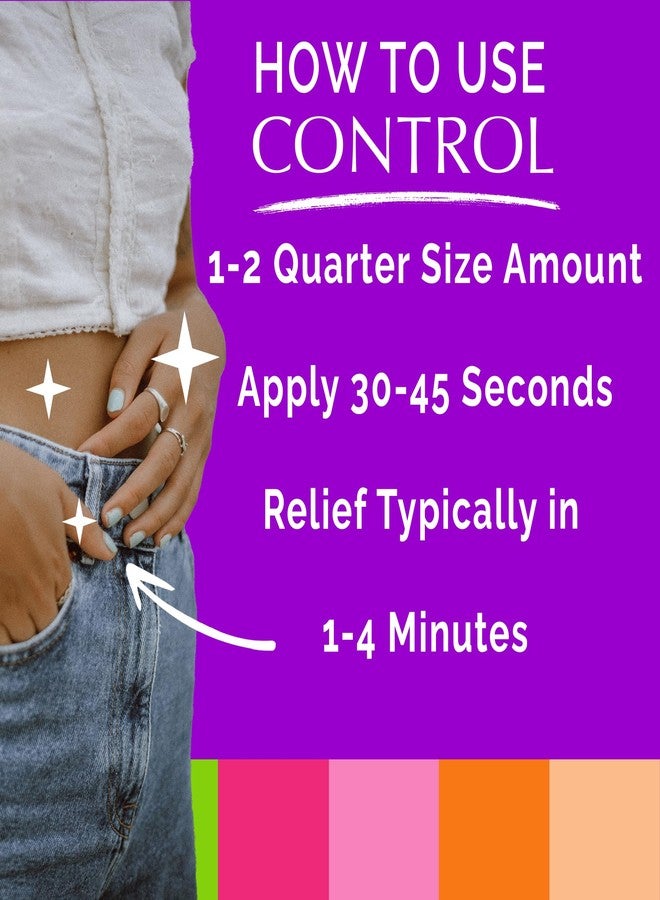 CONTROL, Menstrual Cramp Relief Cream, Topical Pain Relief for Period Cramps and PMS, Period Relief Products, Fast and Effective, Easy to Use, Safe for All Ages, Hormone Free, All Natural, 3 oz Tube. - Image 3